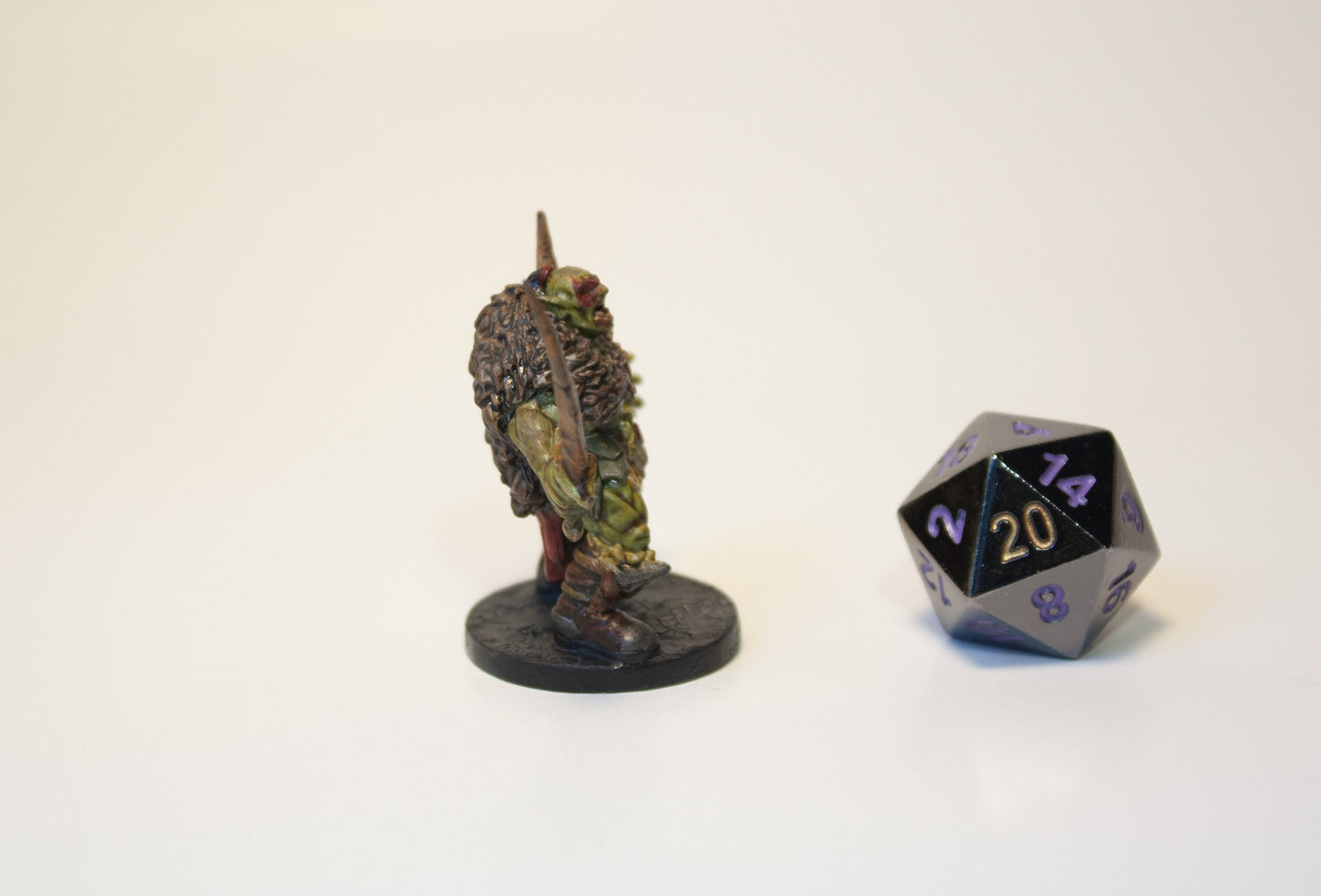 Orc Fighter High Quality Painted D&D Mini - Warrior / Barbarian / Berserker