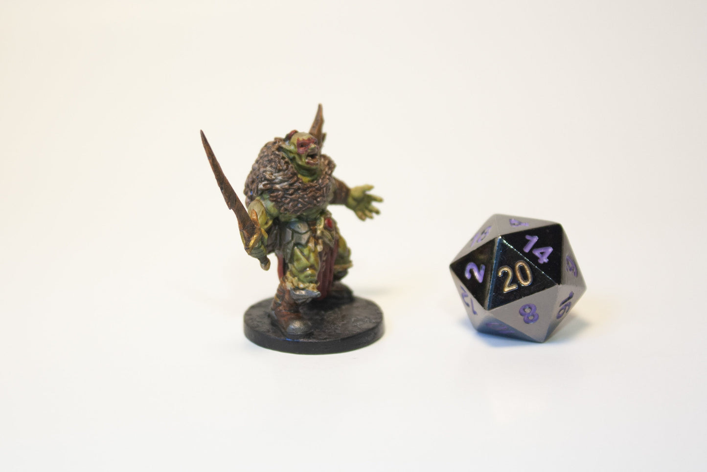 Orc Fighter High Quality Painted D&D Mini - Warrior / Barbarian / Berserker