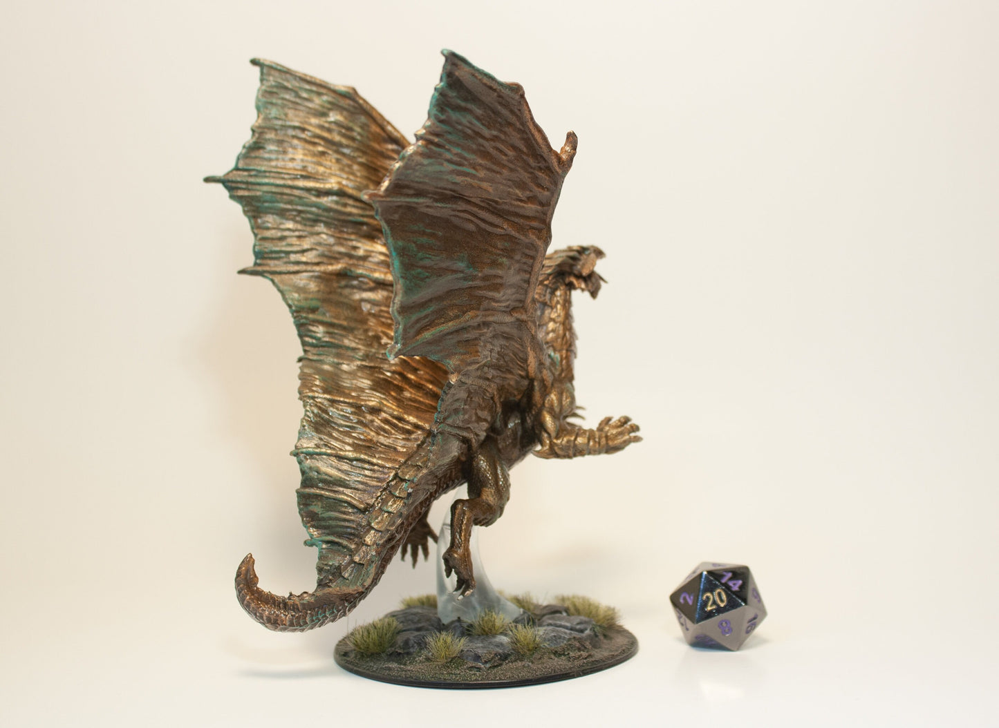 Young Copper Dragon - Painted D&D Mini High Quality