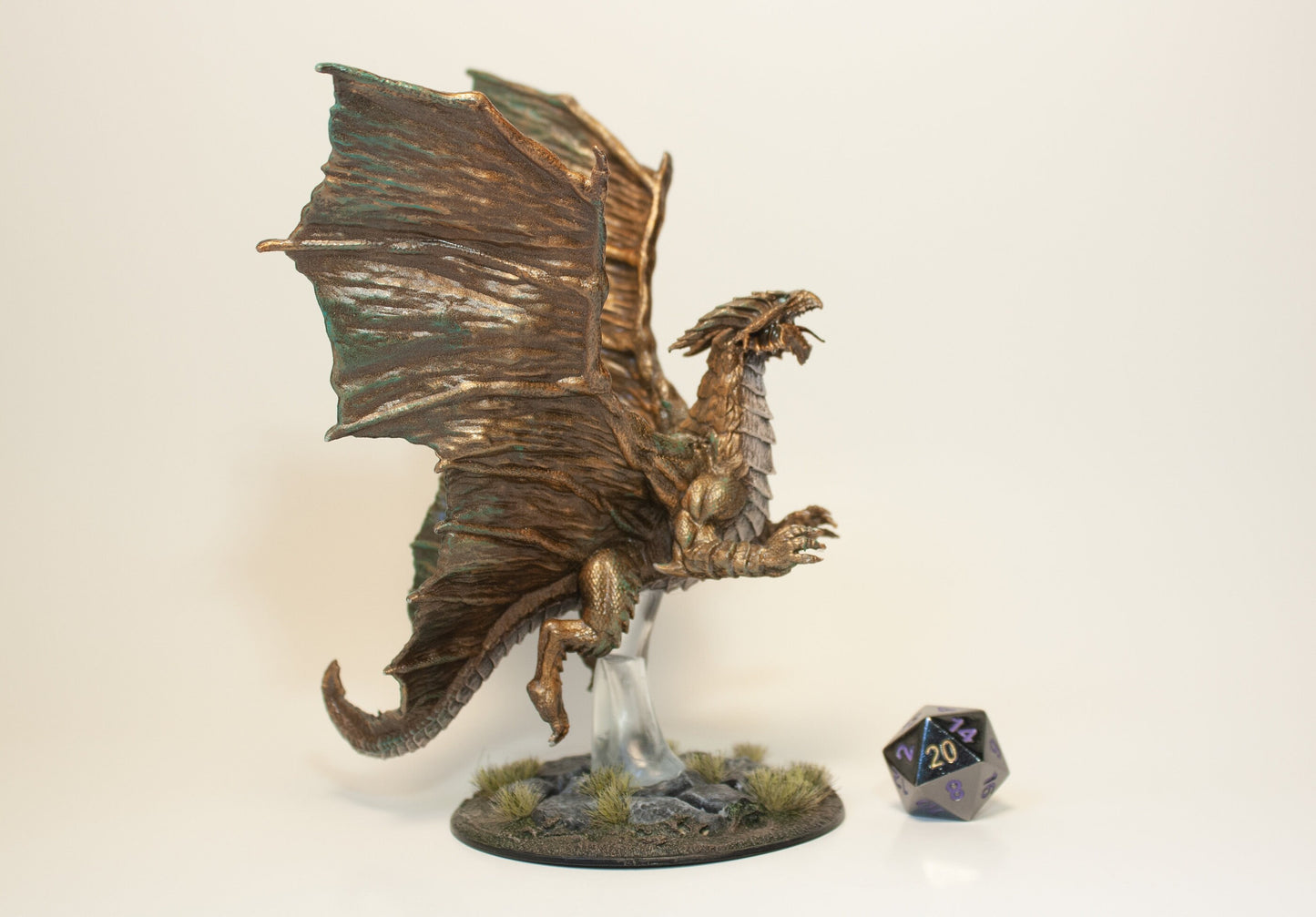 Young Copper Dragon - Painted D&D Mini High Quality