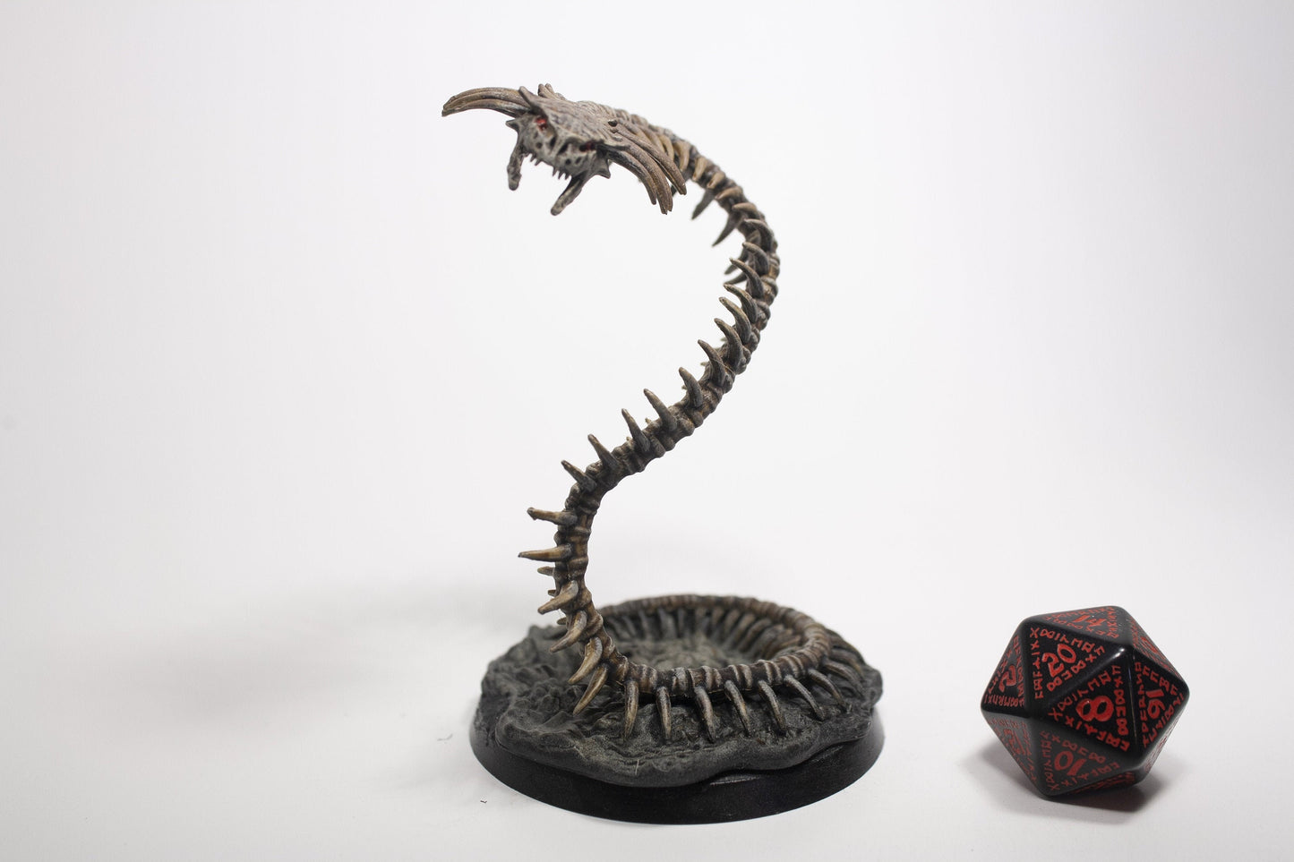 Bone Naga - D&D Monster Mini - Paint on Demand - Custom Hand Painted / Bone Demon / Skeleton