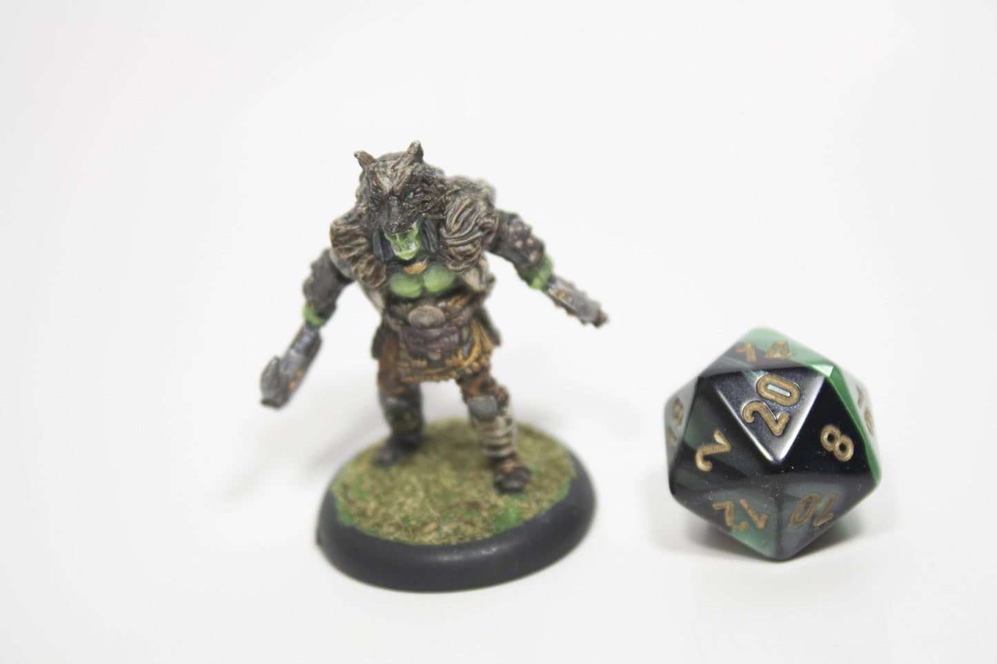 Half Orc Fighter / Barbarian / Warrior - Paint on Demand - Custom Hand Painted D&D Mini