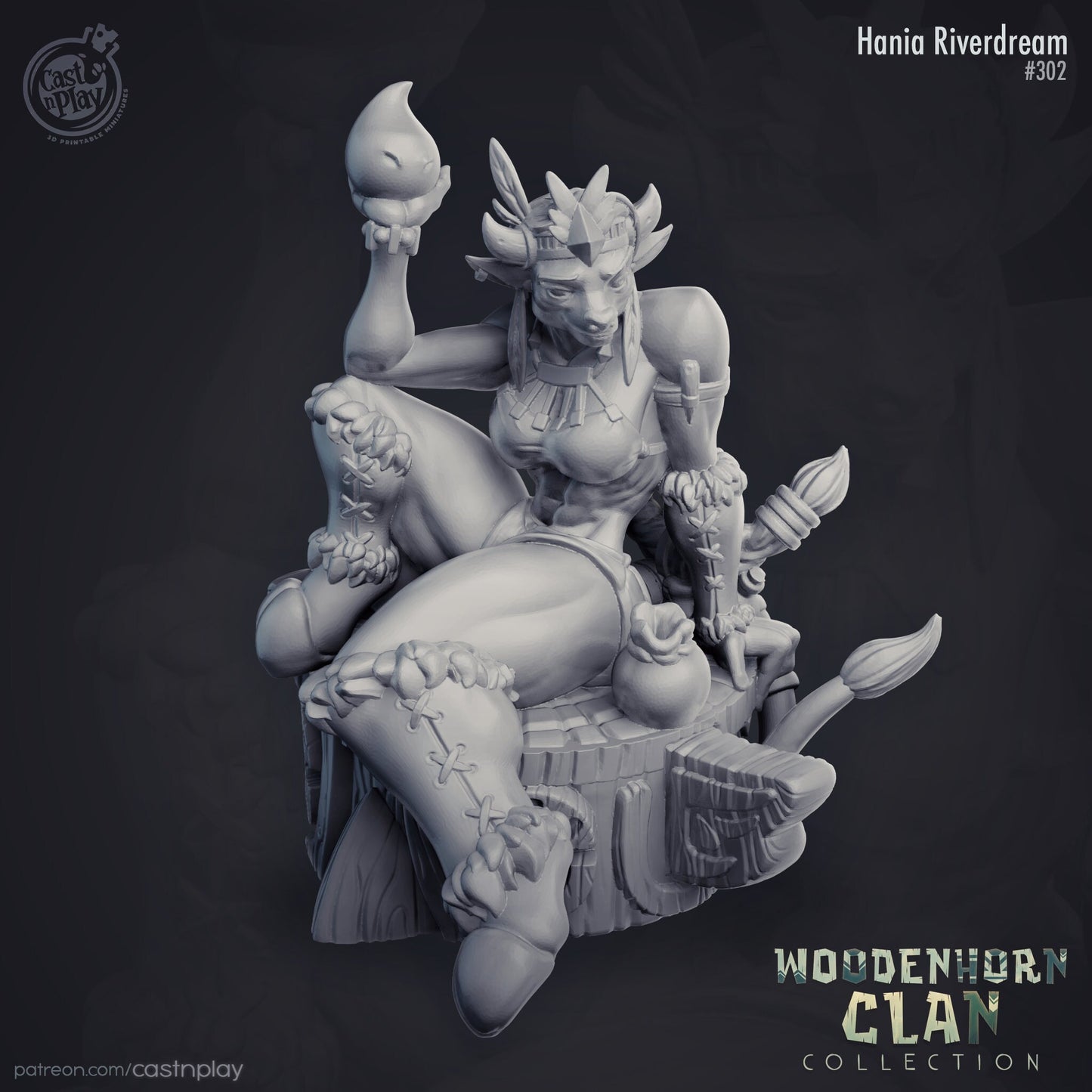 HANIA RIVERDREAM, by Cast n Play // 3D Print on Demand / D&D / Pathfinder / RPG