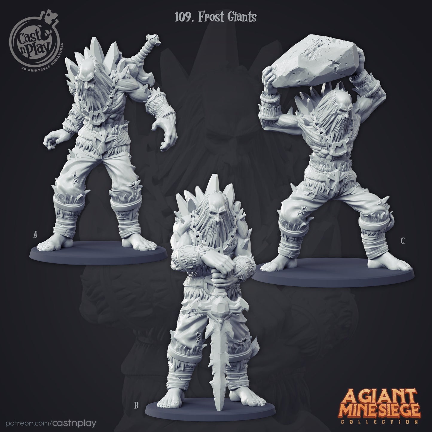 FROST GIANTS, by Cast n Play // 3D Print on Demand / D&D / Pathfinder / RPG