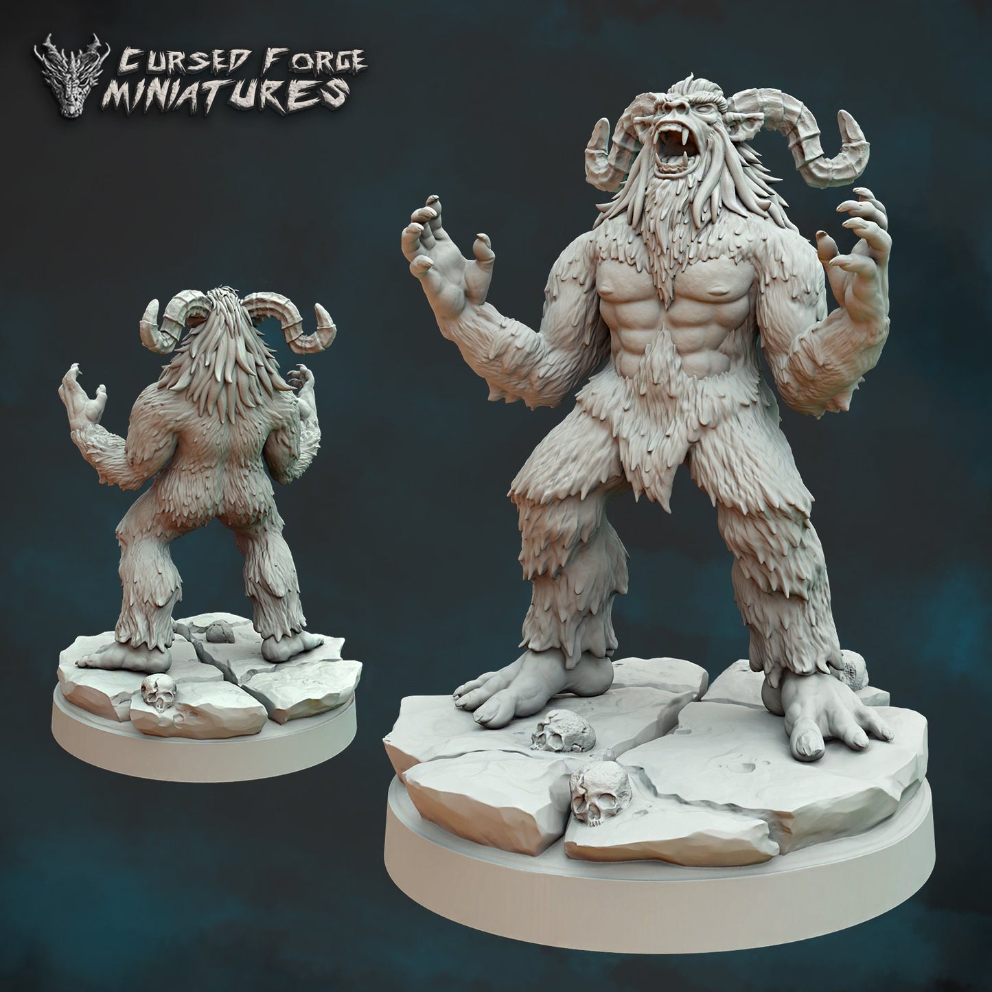 ABOMINABLE YETI, by Cursed Forge Miniatures // 3D Print on Demand / D&D / Pathfinder / RPG