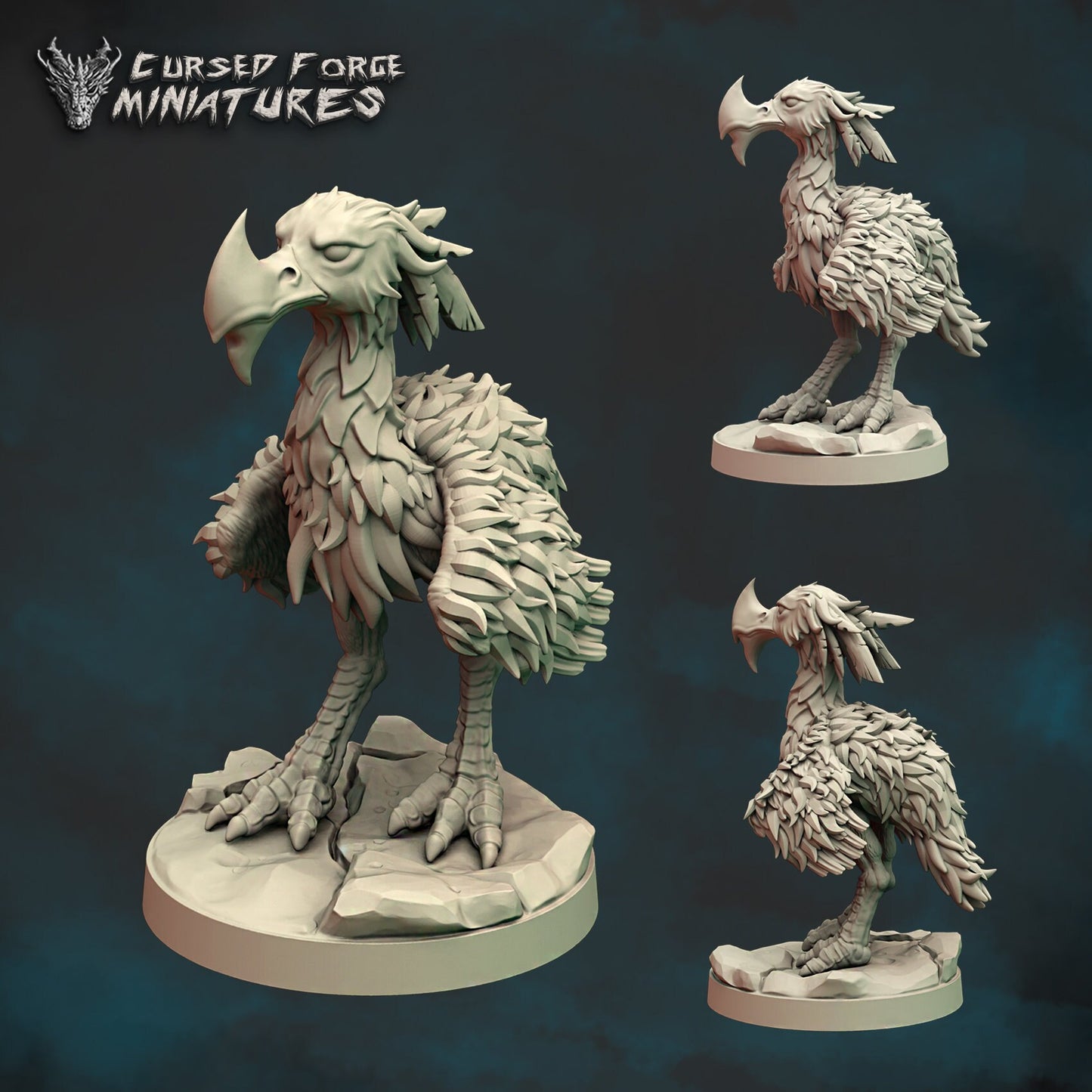 AXE BEAK, by Cursed Forge Miniatures // 3D Print on Demand / D&D / Pathfinder / RPG