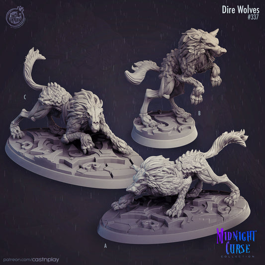MIDNIGHT WOLVES, by Cast n Play // 3D Print on Demand / D&D / Pathfinder / RPG
