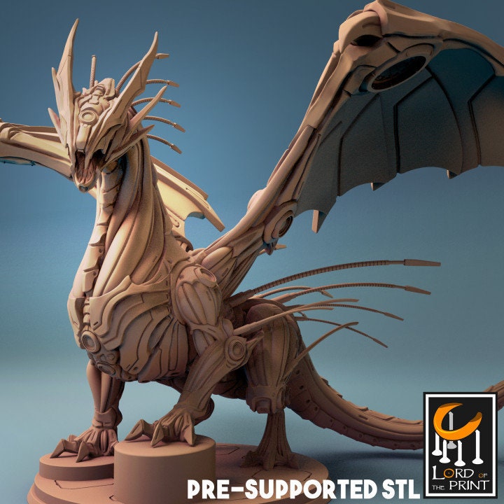 Construct Dragon Miniature, by Lord of the Print // 3D Print on Demand / D&D / Pathfinder / RPG / DRAGON