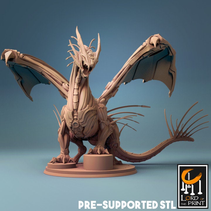 Construct Dragon Miniature, by Lord of the Print // 3D Print on Demand / D&D / Pathfinder / RPG / DRAGON
