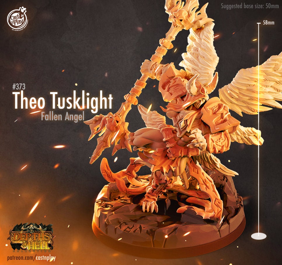 Theo Tusklight, by Cast n Play // 3D Print on Demand / DEMON / DEVIL / D&D / Pathfinder / RPG