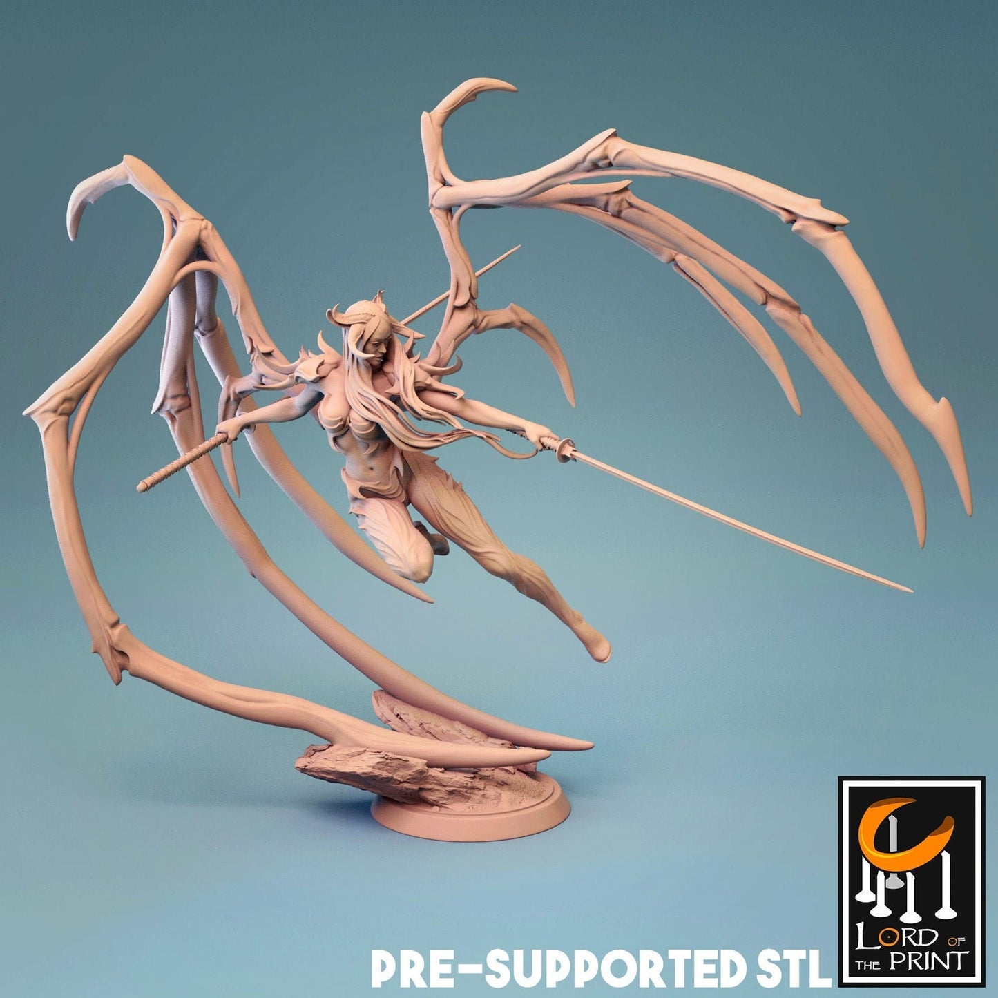 Succubus Fighter, by Lord of the Print // 3D Print on Demand / D&D / Pathfinder / RPG