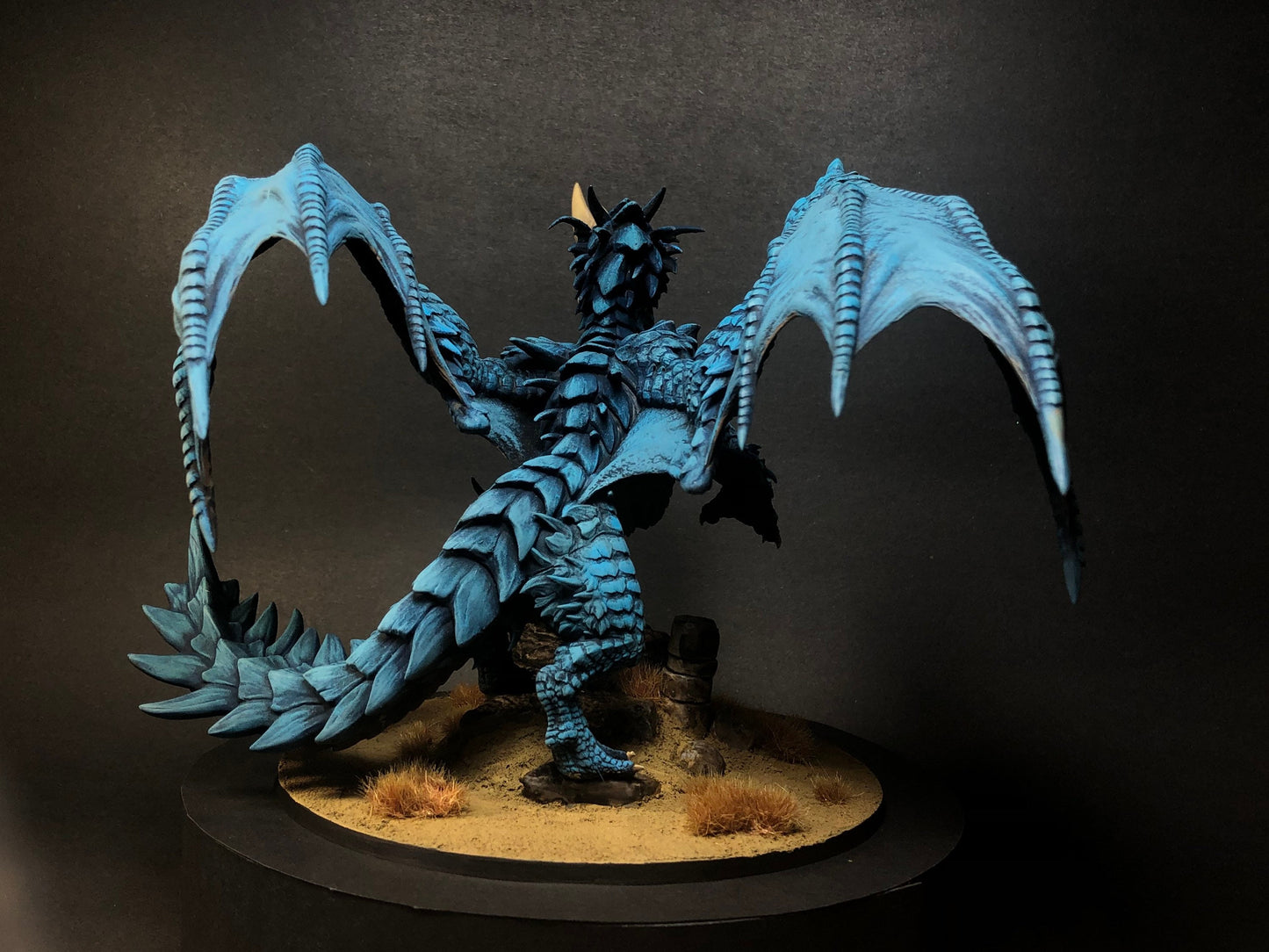 Ancient Blue Dragon High Quality Custom Painted D&D Mini - Paint on Demand