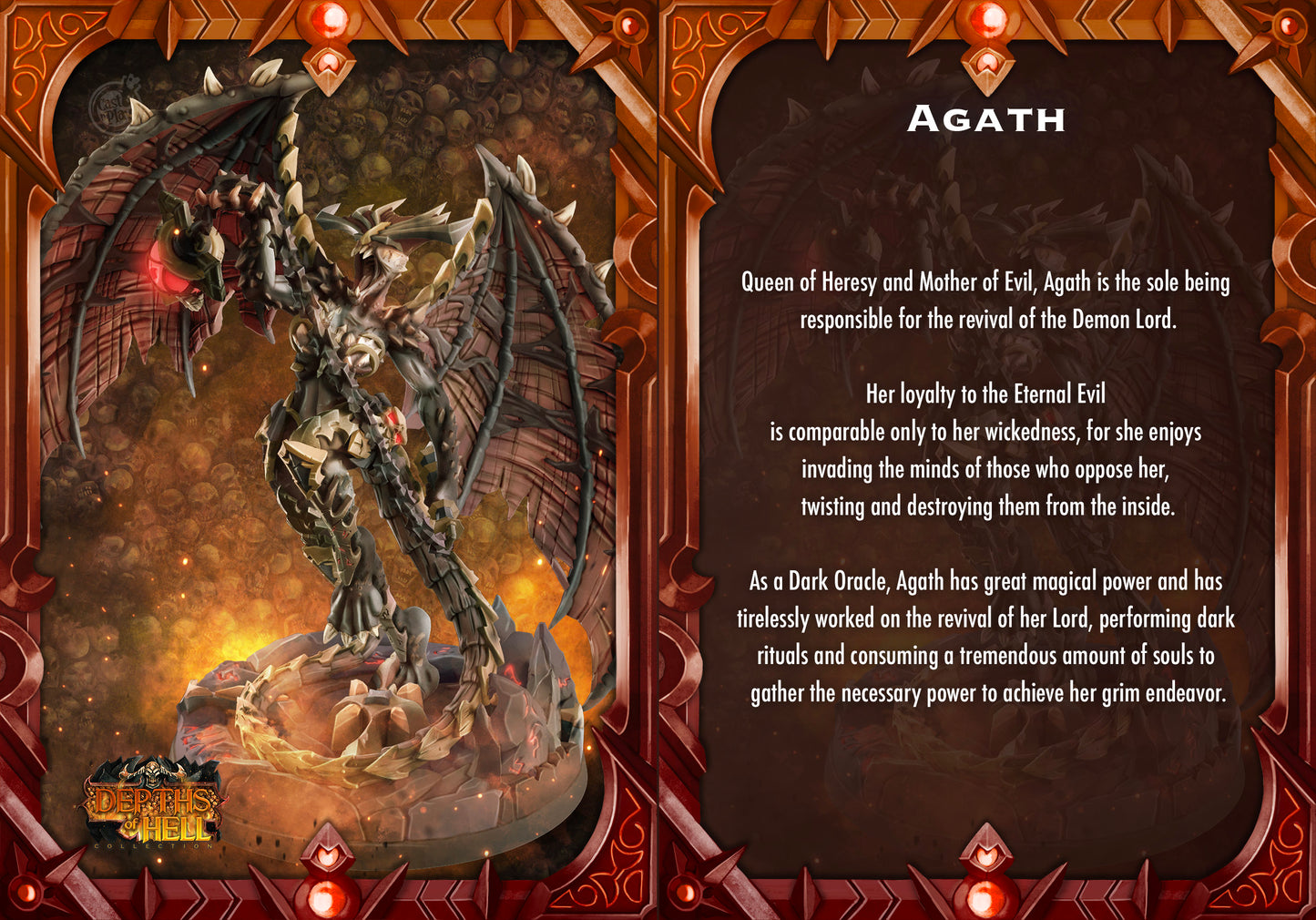 Agath, by Cast n Play // 3D Print on Demand / DEMON / DEVIL / D&D / Pathfinder / RPG