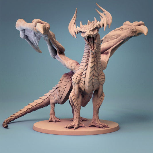 Ancient Green Dragon D&D Miniature, by Lord of the Print // 3D Print on Demand / DnD / Pathfinder / RPG / DRAGON