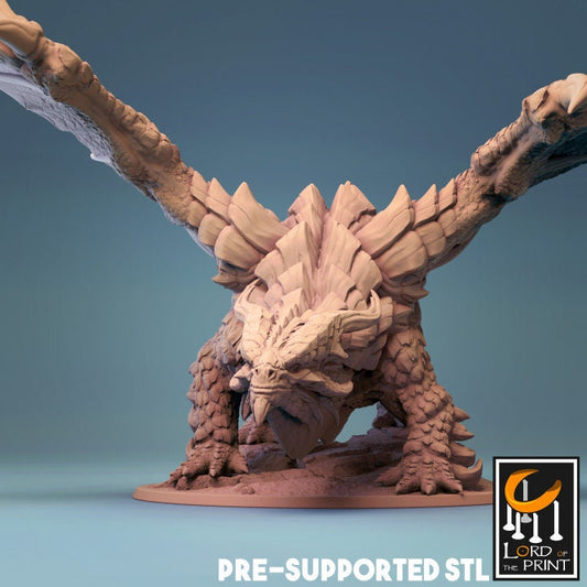 Ancient Copper Dragon D&D Miniature, by Lord of the Print // 3D Print on Demand / DnD / Pathfinder / RPG / DRAGON