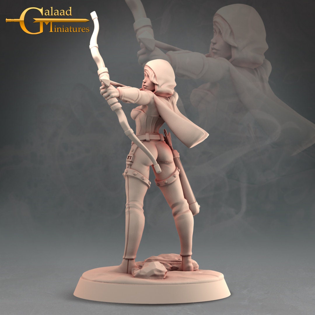 Female Human / Half Elf Ranger D&D miniature, by Galaad Miniatures // 3D Print on Demand / DnD / Pathfinder / RPG