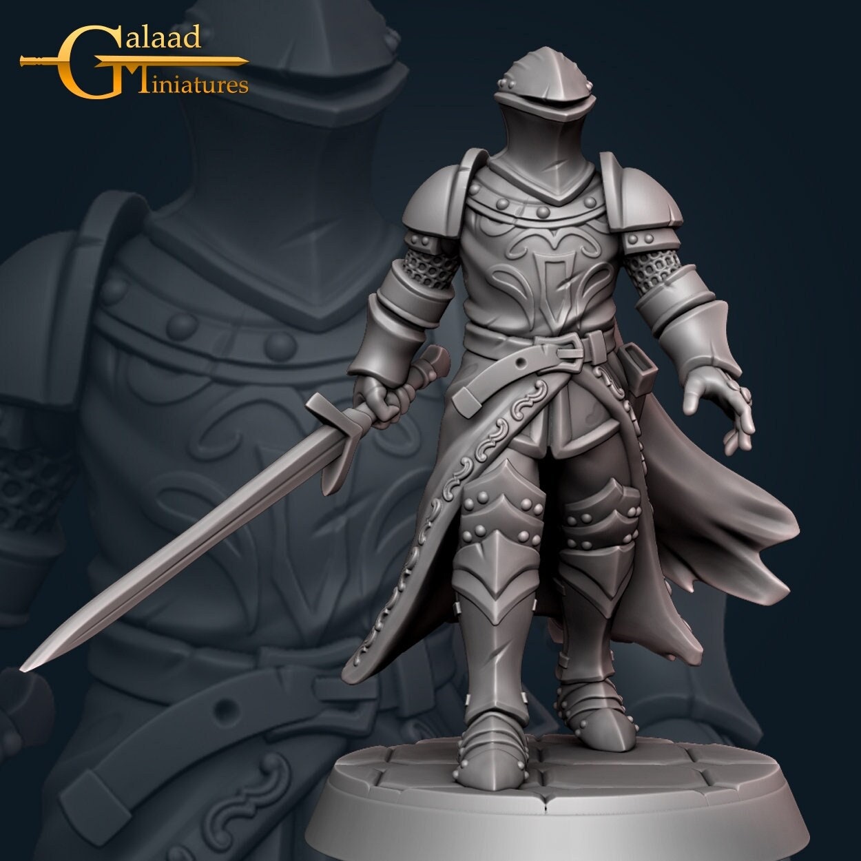 Male Human Cleric D&D miniature, by Galaad Miniatures // 3D Print on Demand / DnD / Pathfinder / RPG