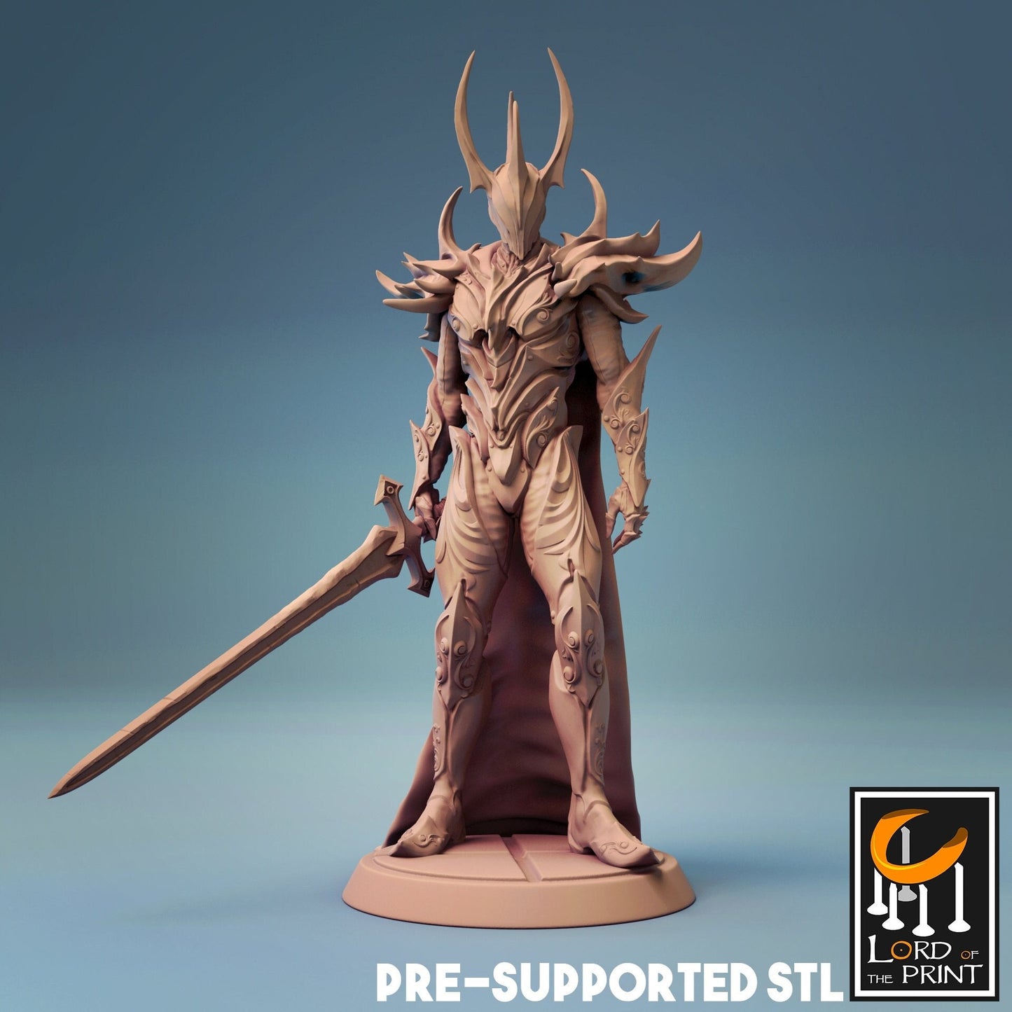 Male Human Fighter D&D miniature, by Lord of the Print // 3D Print on Demand / DnD / Pathfinder / RPG