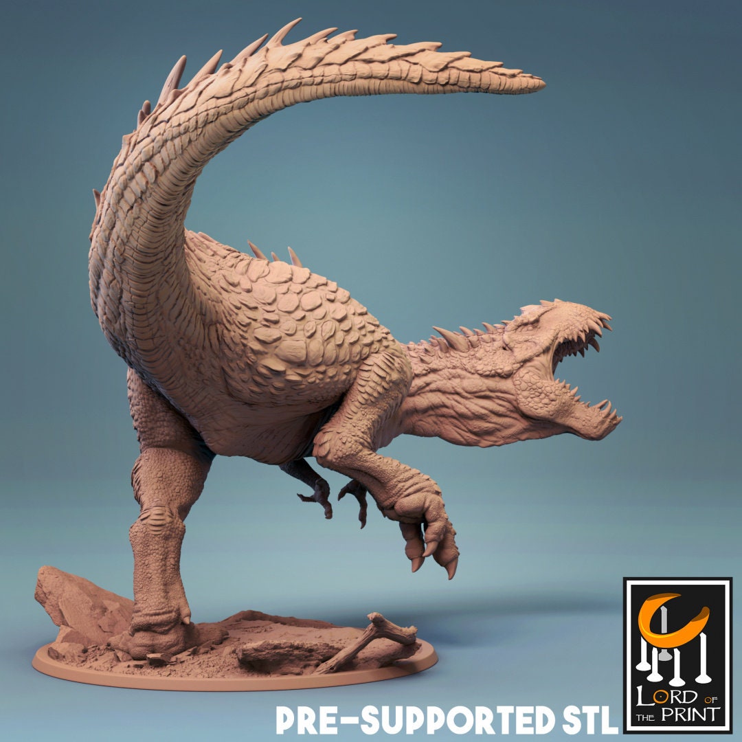 Tyrannosaurus Rex D&D Miniature, by Lord of the Print // 3D Print on Demand / T-Rex / DnD / Pathfinder / RPG / DRAGON