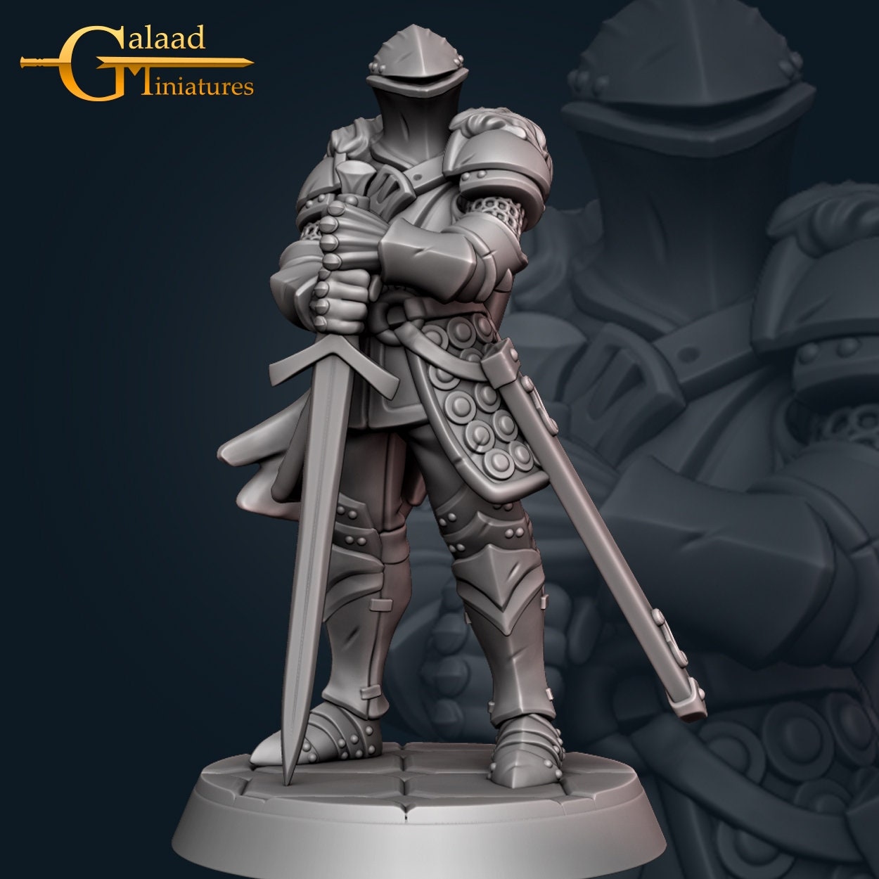 Male Human Cleric D&D miniature, by Galaad Miniatures // 3D Print on Demand / DnD / Pathfinder / RPG